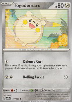 2023 Pokemon Scarlet & Violet Obsidian Flames #151/197 Togedemaru Front