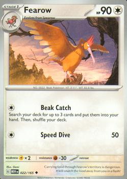 2023 Pokémon Scarlet & Violet 151 #022/165 Fearow Front