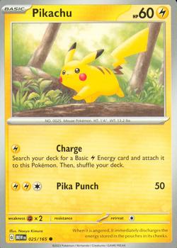 2023 Pokémon Scarlet & Violet 151 #025/165 Pikachu Front