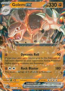 2023 Pokémon Scarlet & Violet 151 #076/165 Golem ex Front