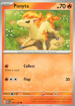 2023 Pokémon Scarlet & Violet 151 #077/165 Ponyta Front