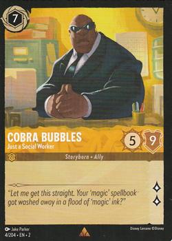 2023 Disney Lorcana TCG: Rise of the Floodborn #4/204 Cobra Bubbles - Just a Social Worker Front