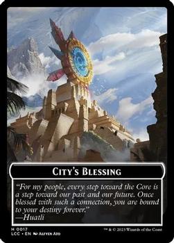 2023 Magic: The Gathering The Lost Caverns of Ixalan - Commander Decks Double Sided Tokens #0010/0017 Dinosaur // City’s Blessing Back