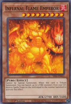 2023 Yu-Gi-Oh! Fire Kings English 1st Edition #SR14-EN013 Infernal Flame Emperor Front