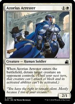 2024 Magic: The Gathering Ravnica Remastered #0005 Azorius Arrester Front