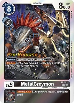 2023 Digimon Starter Deck Dragon Of Courage - Pre-Release #ST15-11 MetalGreymon Front