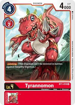 2021 Digimon Release Special Booster Ver.1.0 #BT1-016 Tyrannomon Front