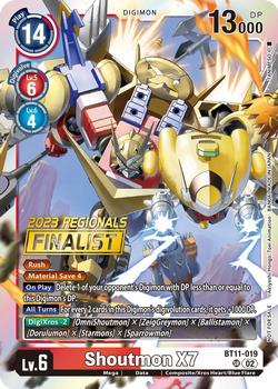 2023 Digimon Regional Tournament Set 3 #BT11-019 Shoutmon X7 Front