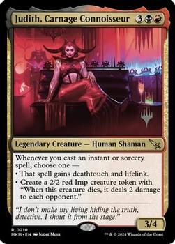 2024 Magic: The Gathering Murders at Karlov Manor - Planeswalker #0210 Judith, Carnage Connoisseur Front