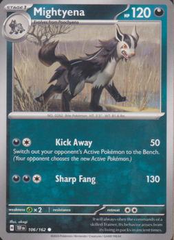 2024 Pokemon Scarlet & Violet Temporal Forces #106/162 Mightyena Front