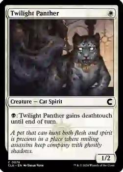 2024 Magic: The Gathering Ravnica: Clue Edition #0078 Twilight Panther Front