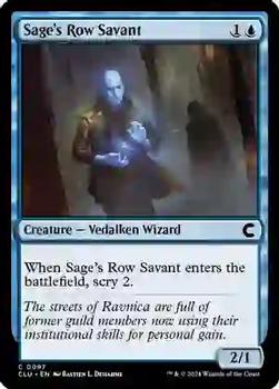 2024 Magic: The Gathering Ravnica: Clue Edition #0097 Sage's Row Savant Front