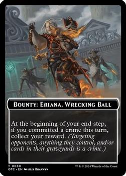 2024 Magic: The Gathering Outlaws of Thunder Junction - Commander Deck Tokens #0030 Bounty: Eriana, Wrecking Ball Front