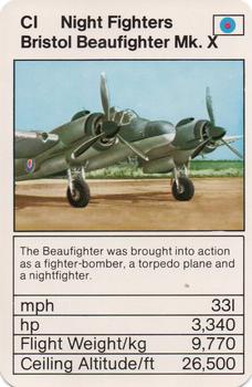 1976 Ace Trumps Planes of World War 2 #C1 Bristol Beaufighter Mk. X Front