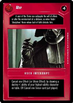 1995 Decipher Star Wars CCG Premiere Limited #NNO Alter Front