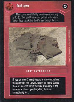 1995 Decipher Star Wars CCG Premiere Limited #NNO Dead Jawa Front