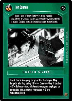 1995 Decipher Star Wars CCG Premiere Limited #NNO Ion Cannon Front