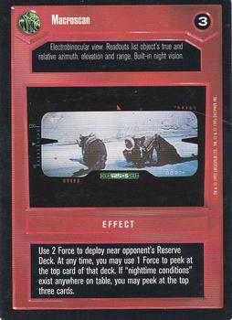 1995 Decipher Star Wars CCG Premiere Limited #NNO Macroscan Front