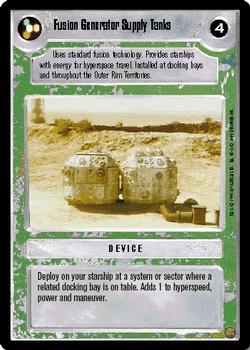 1995 Decipher Star Wars CCG Premiere Limited #NNO Fusion Generator Supply Tanks Front