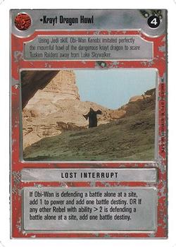 1996 Decipher Star Wars CCG Premiere Unlimited #NNO Krayt Dragon Howl Front