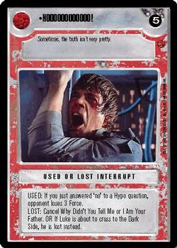 1997 Decipher Star Wars CCG Cloud City Limited #NNO NOOOOOOOOOOOO! Front