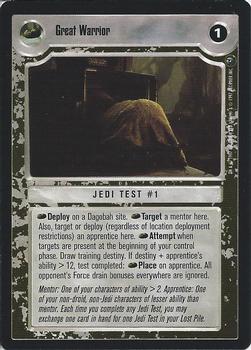 1997 Decipher Star Wars CCG Dagobah Limited #NNO Great Warrior Front