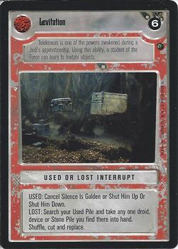 1997 Decipher Star Wars CCG Dagobah Limited #NNO Levitation Front