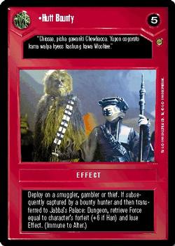 1998 Decipher Star Wars CCG Jabba's Palace Limited #NNO Hutt Bounty Front