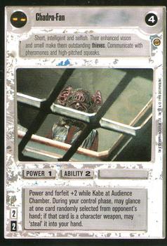 1998 Decipher Star Wars CCG Jabba's Palace Limited #NNO Chadra-Fan Front