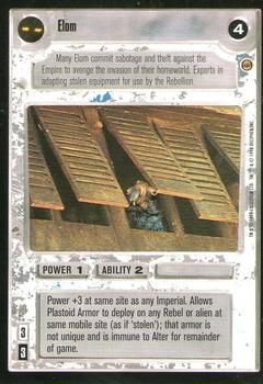 1998 Decipher Star Wars CCG Jabba's Palace Limited #NNO Elom Front