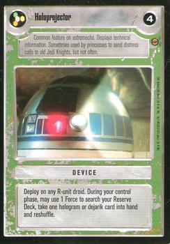 1998 Decipher Star Wars CCG Jabba's Palace Limited #NNO Holoprojector Front