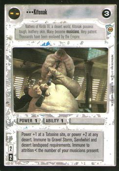 1998 Decipher Star Wars CCG Jabba's Palace Limited #NNO Kitonak Front