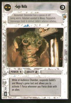 1998 Decipher Star Wars CCG Jabba's Palace Limited #NNO Loje Nella Front