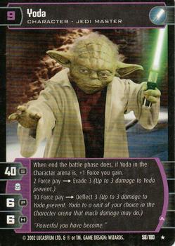 2002 Wizards of the Coast Star Wars: Attack of the Clones TCG #58 Yoda Front