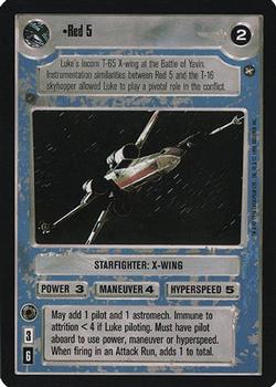 2000 Decipher Star Wars CCG Reflections A Collector’s Bounty #NNO Red 5 Front