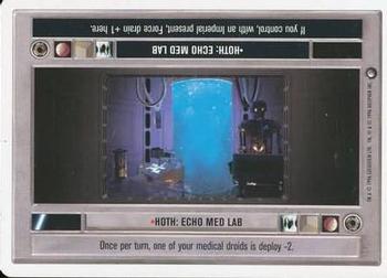1996 Decipher Star Wars CCG The Empire Strikes Back Introductory Two-Player Game #NNO Hoth: Echo Med Lab Front