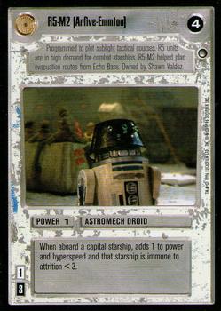 1996 Decipher Star Wars CCG Hoth Expansion #NNO R5-M2 (Arfive-Emmtoo) Front