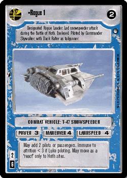 1996 Decipher Star Wars CCG Hoth Expansion #NNO Rogue 1 Front
