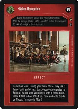 2001 Decipher Star Wars CCG Theed Palace #NNO Naboo Occupation [Dark] Front