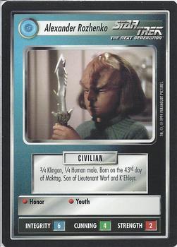 1994 Decipher Star Trek Premiere Edition Black Border #NNO Alexander Rozhenko Front