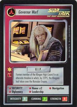2000 Decipher Star Trek Reflections 1.0 #NNO Governor Worf Front
