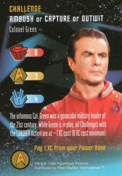 1996 Fleer/SkyBox Star Trek The Card Game #NNO Colonel Green - Challenge - Ambush or Capture or Outwit Front