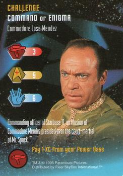 1996 Fleer/SkyBox Star Trek The Card Game #NNO Commodore Jose' Mendez - Challenge - Command or Enigma Front