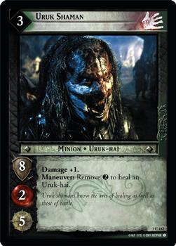 2001 Decipher Lord of the Rings CCG: Fellowship of the Ring #1C152 Uruk Shaman Front