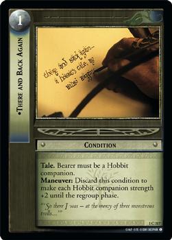 2001 Decipher Lord of the Rings CCG: Fellowship of the Ring #1C317 There and Back Again Front
