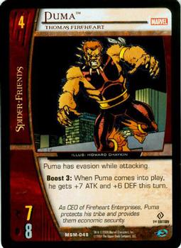 2004 Upper Deck Entertainment Marvel Vs. System Web of Spider-Man #MSM-048 Puma: Thomas Fireheart (Howard Chaykin) Front