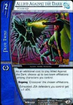 2006 Upper Deck Entertainment DC VS System Infinite Crisis #DCR-033 Allied Against the Dark, Team-Up Front