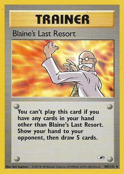 2000 Pokemon Gym Heroes #105/132 Blaine's Last Resort Front