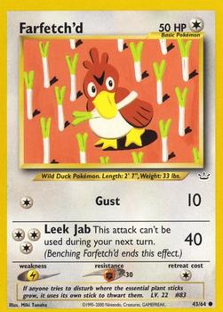 2001 Pokemon Neo Revelation #43/64 Farfetch'd Front