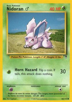 2002 Pokemon Legendary Collection #83/110 Nidoran♂ Front